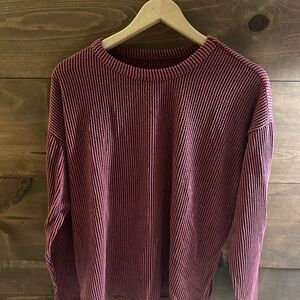 Maurice’s Ribbed Knit Top- Burgundy